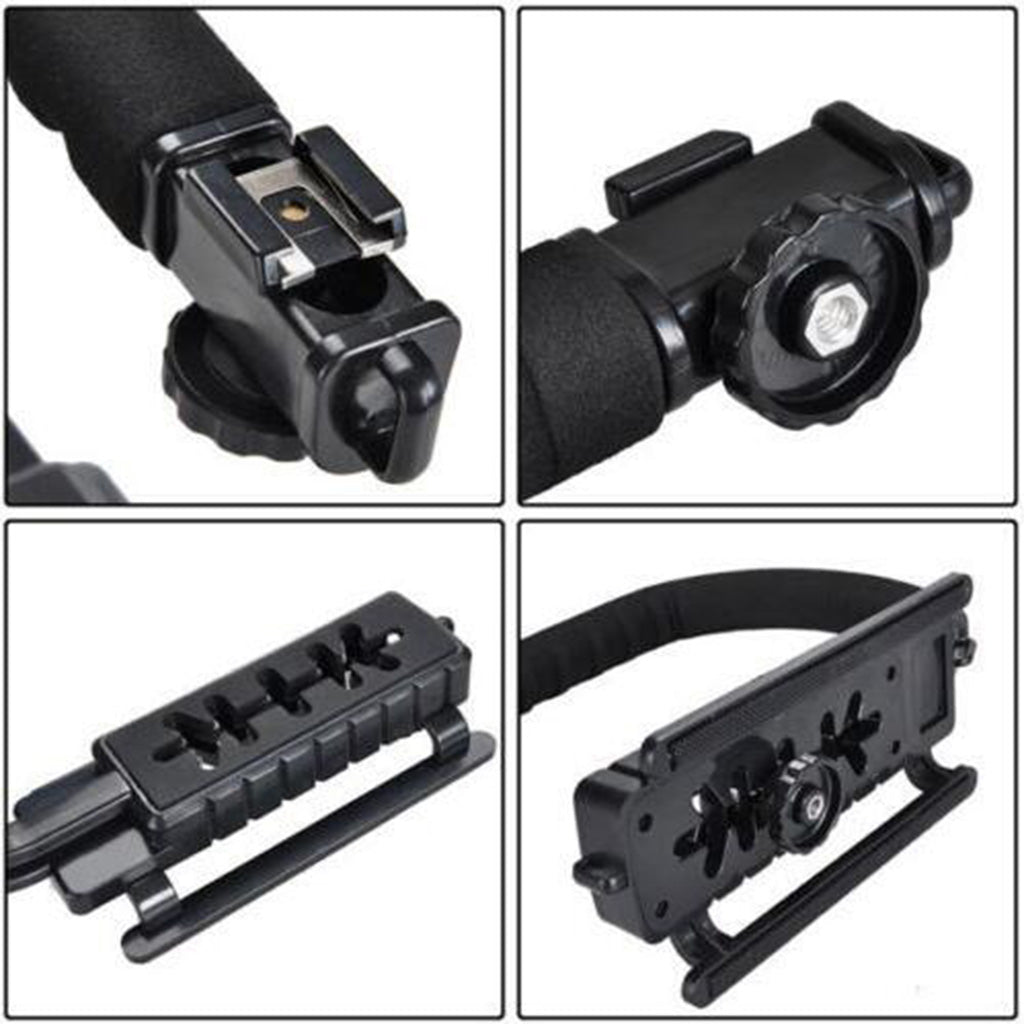 AT717 C-Shape Rig Handheld Stabilizer for GoPro Hero 6/5/4/3+, SJCAM SJ6000/SJ5000, DSLR Cameras