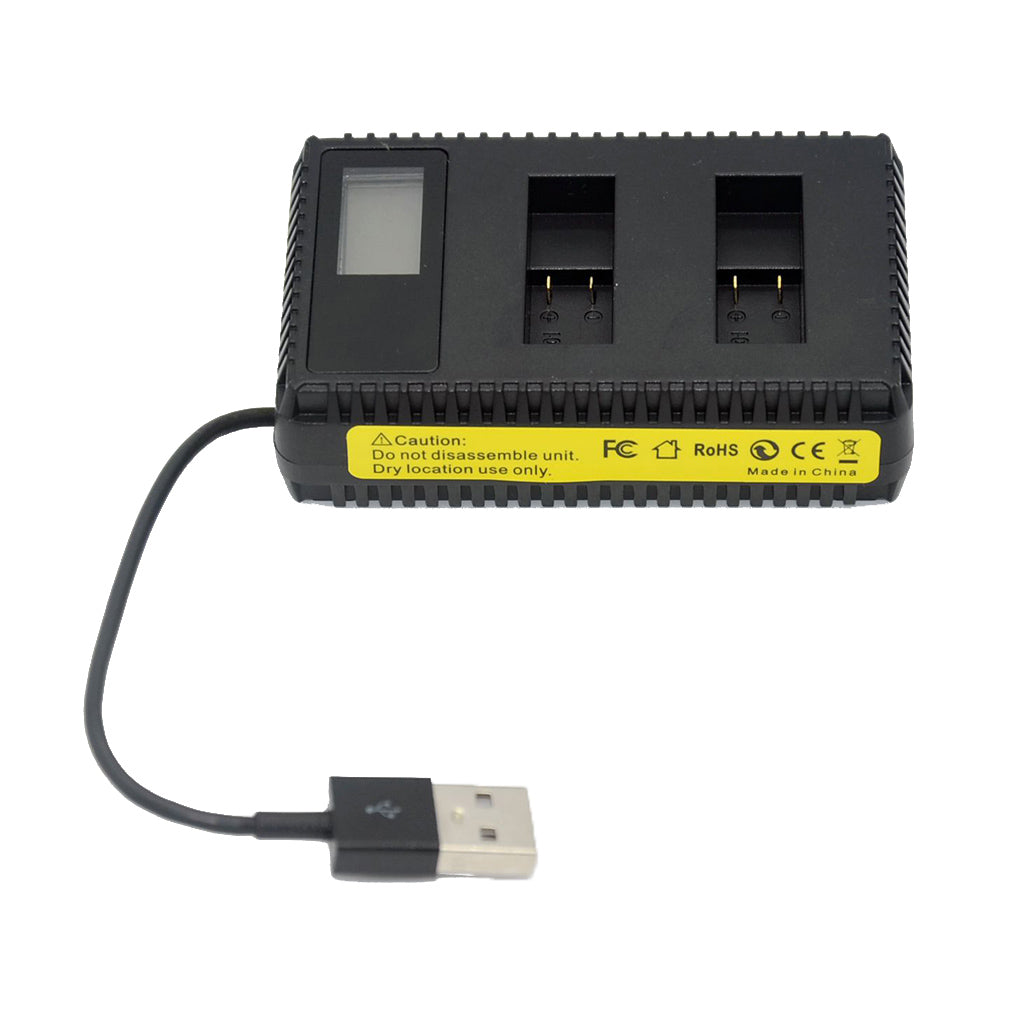 Portable LCD Display Two Slots Battery Charger for GoPro Hero 6/5