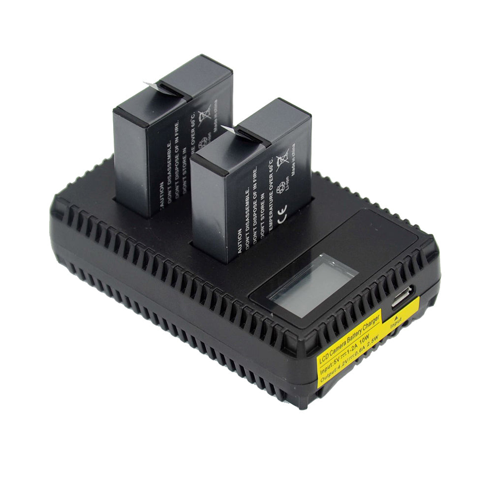 Portable LCD Display Two Slots Battery Charger for GoPro Hero 6/5