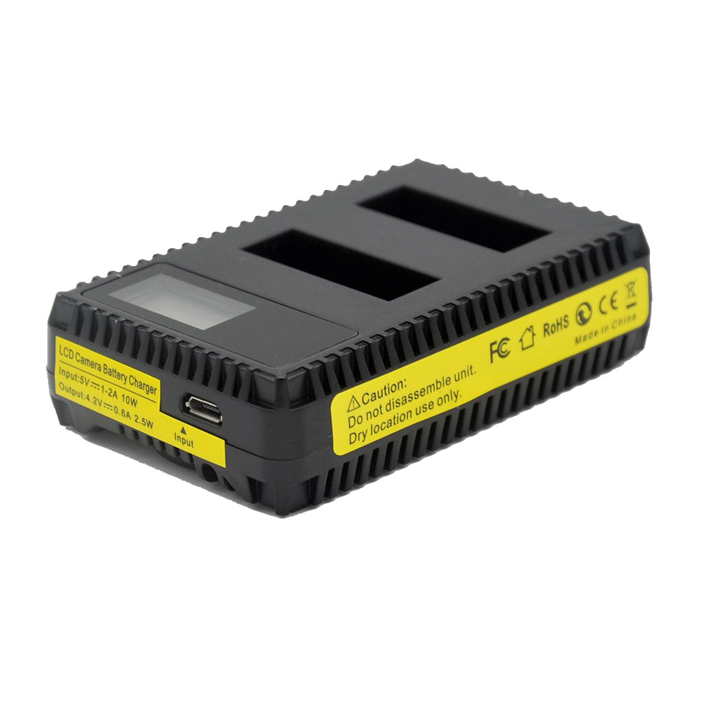 Portable LCD Display Two Slots Battery Charger for GoPro Hero 6/5
