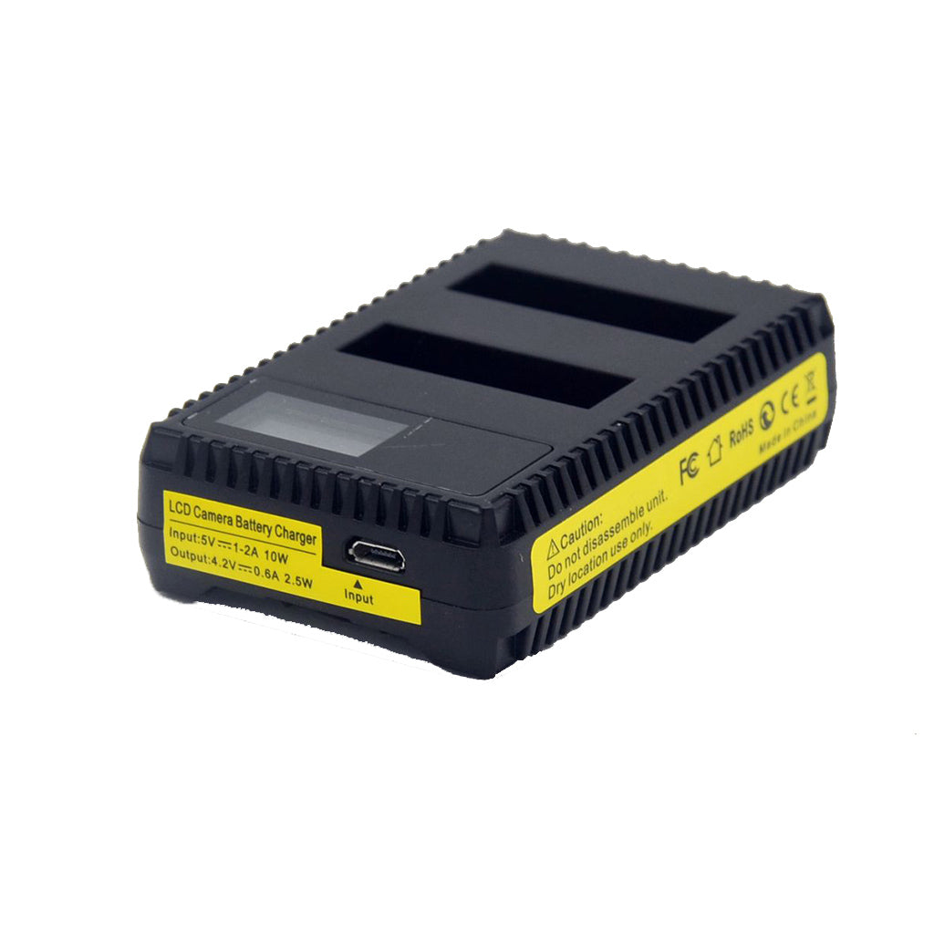 Portable LCD Display Dual Slot Battery Charger for GoPro Hero 4