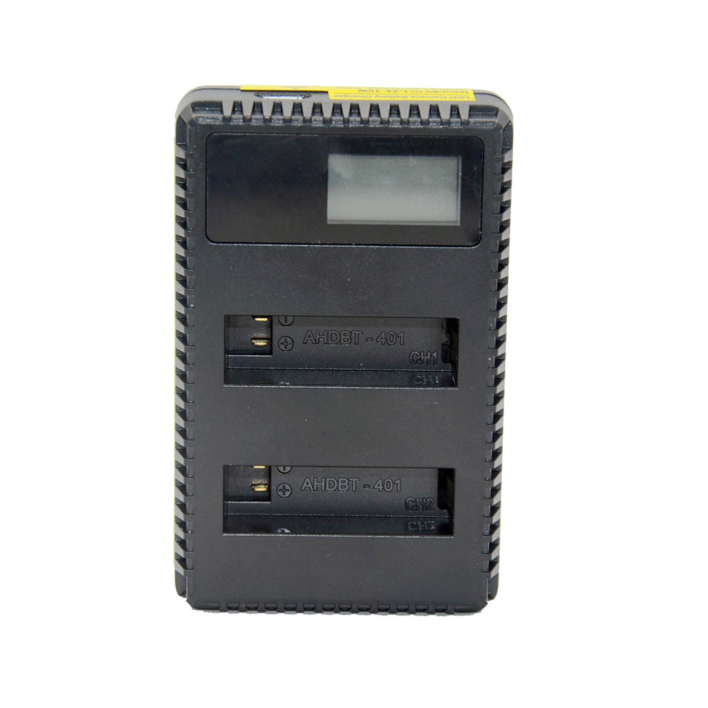 Portable LCD Display Dual Slot Battery Charger for GoPro Hero 4