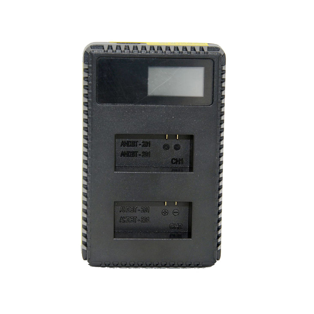 Portable Double Slots Battery Charger for GoPro Hero 3/3+ with LCD Display