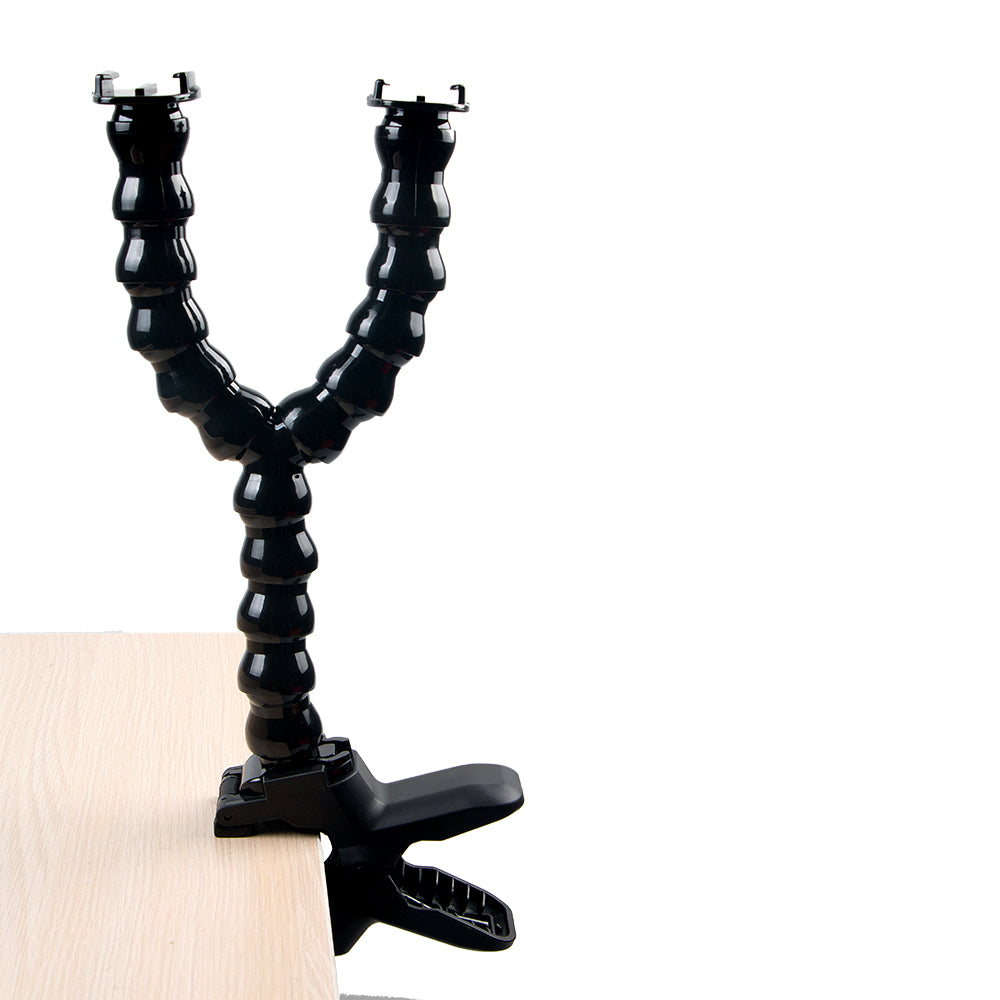 Dual Snake Arm Jaws Flex Clamp Mount for GoPro Hero 6/5/4 Session/4/3+/3/2/1, SJ4000/SJ5000/SJ6000, Xiaomi Yi