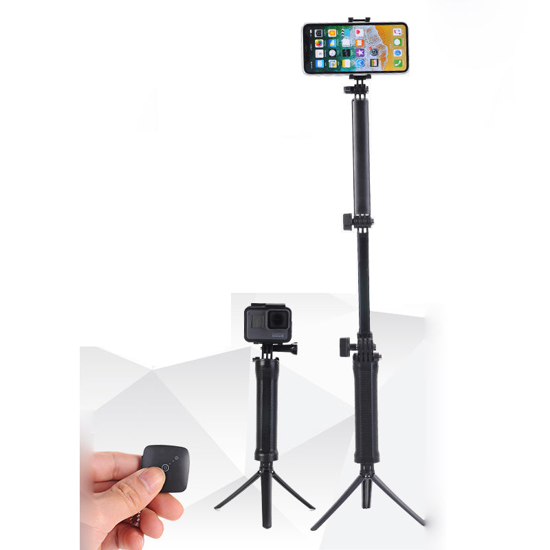 3-Way Hand Grip Arm Bluetooth Selfie Stick Tripod Mount Waterproof