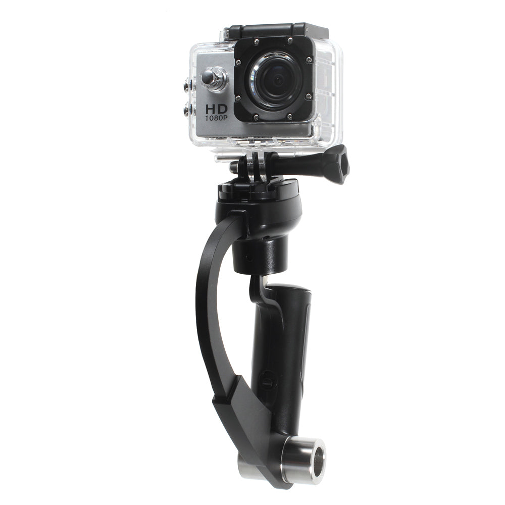 Plastic Curve Handheld Stabilizer Grip for GoPro Hero 4/3+/3/2/1 SJ4000/5000/6000 Xiaomi Yi - Black