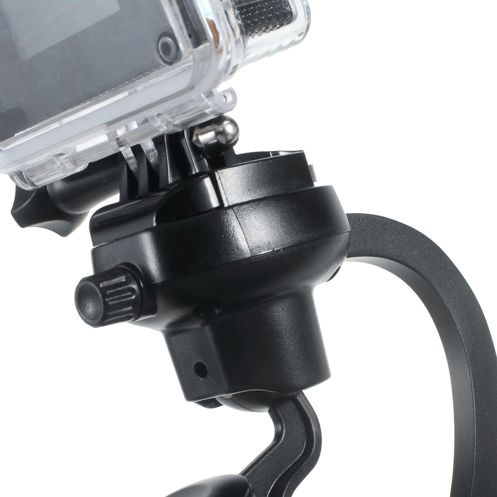 Plastic Curve Handheld Stabilizer Grip for GoPro Hero 4/3+/3/2/1 SJ4000/5000/6000 Xiaomi Yi - Black