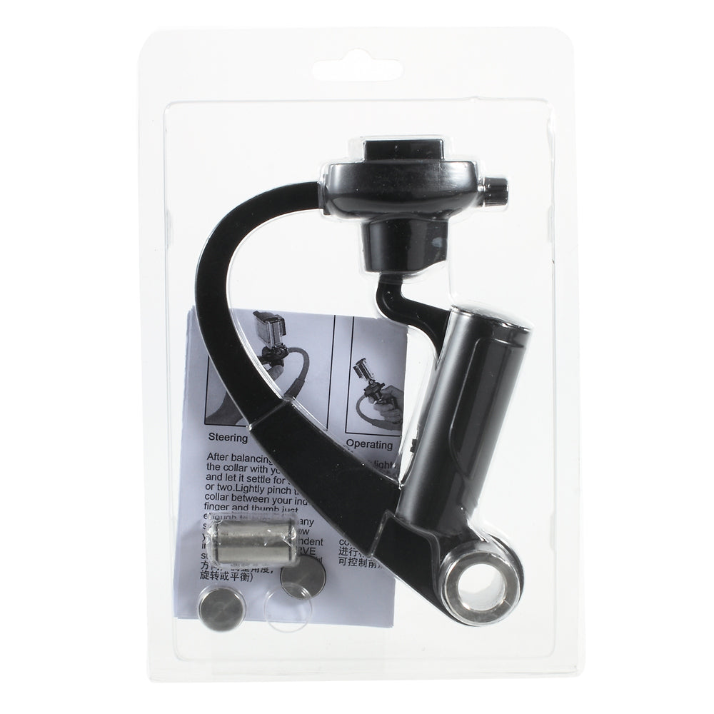 Plastic Curve Handheld Stabilizer Grip for GoPro Hero 4/3+/3/2/1 SJ4000/5000/6000 Xiaomi Yi - Black
