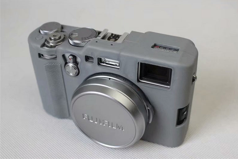 Soft Silicone Camera Protective Cover for Fujifilm X100F - Grey