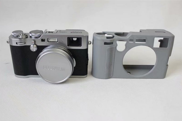 Soft Silicone Camera Protective Cover for Fujifilm X100F - Grey