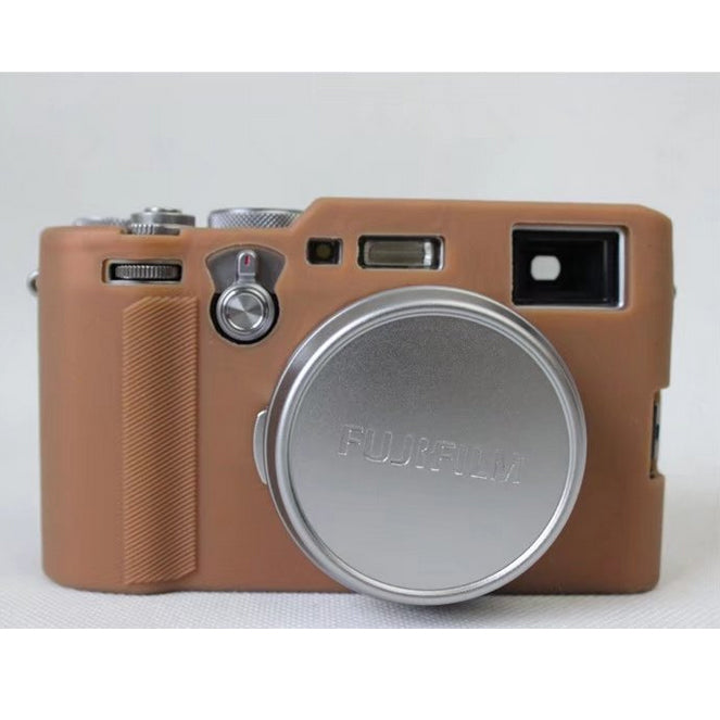 Uniqkart for Fujifilm X100F Soft Silicone Camera Protector Shell - Coffee
