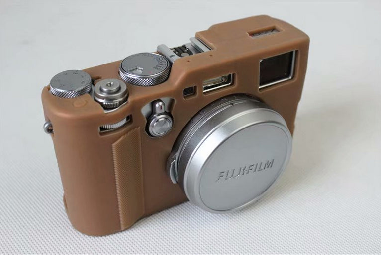 Uniqkart for Fujifilm X100F Soft Silicone Camera Protector Shell - Coffee