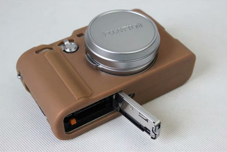 Uniqkart for Fujifilm X100F Soft Silicone Camera Protector Shell - Coffee