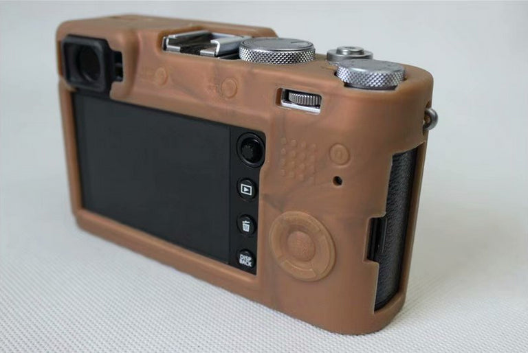 Uniqkart for Fujifilm X100F Soft Silicone Camera Protector Shell - Coffee