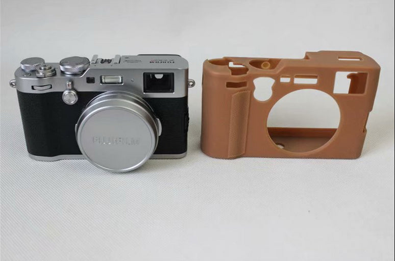Uniqkart for Fujifilm X100F Soft Silicone Camera Protector Shell - Coffee