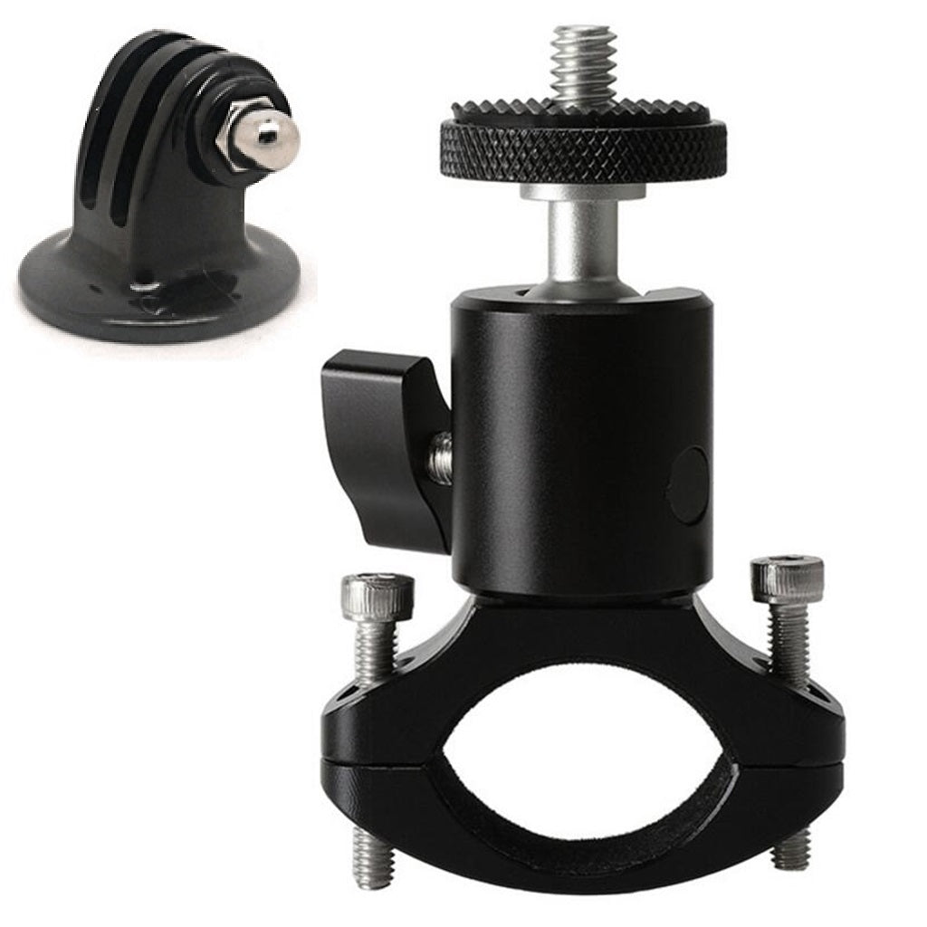 AT756 360-degree Rotatable PTZ Bike Handlebar Mount with 1/4 Screw + Tripod Mount Adapter for GoPro, SJCMA, Xiaomi Yi