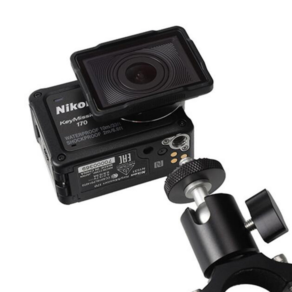 AT756 360-degree Rotatable PTZ Bike Handlebar Mount with 1/4 Screw + Tripod Mount Adapter for GoPro, SJCMA, Xiaomi Yi