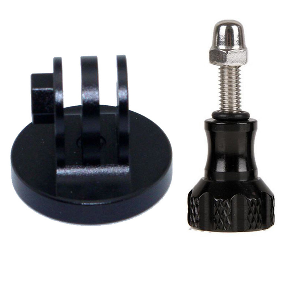 AT768 Metal Tripod Mount Adapter + Thumb Screw for GoPro, SJCMA, Xiaomi Yi - Black
