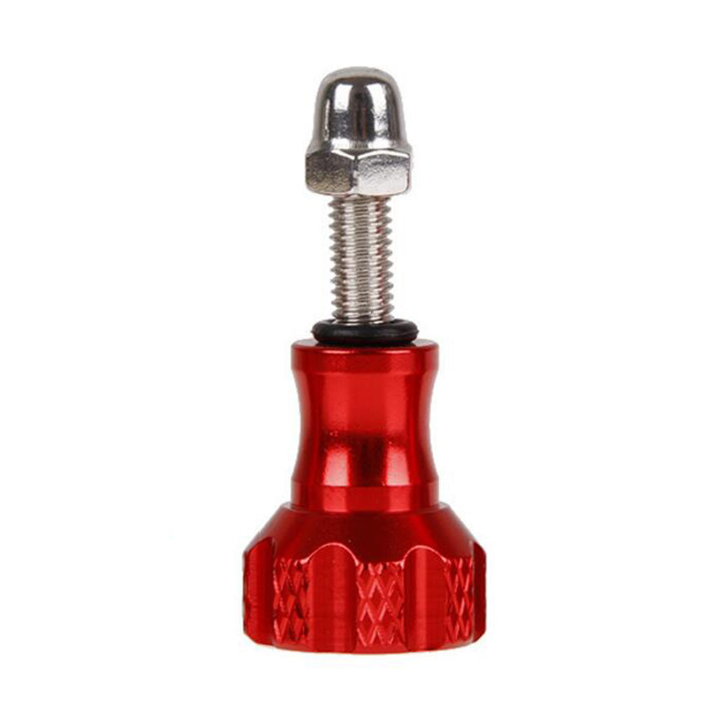 AT768 Metal Tripod Mount Adapter + Thumb Screw Set for GoPro, SJCMA, Xiaomi Yi - Red