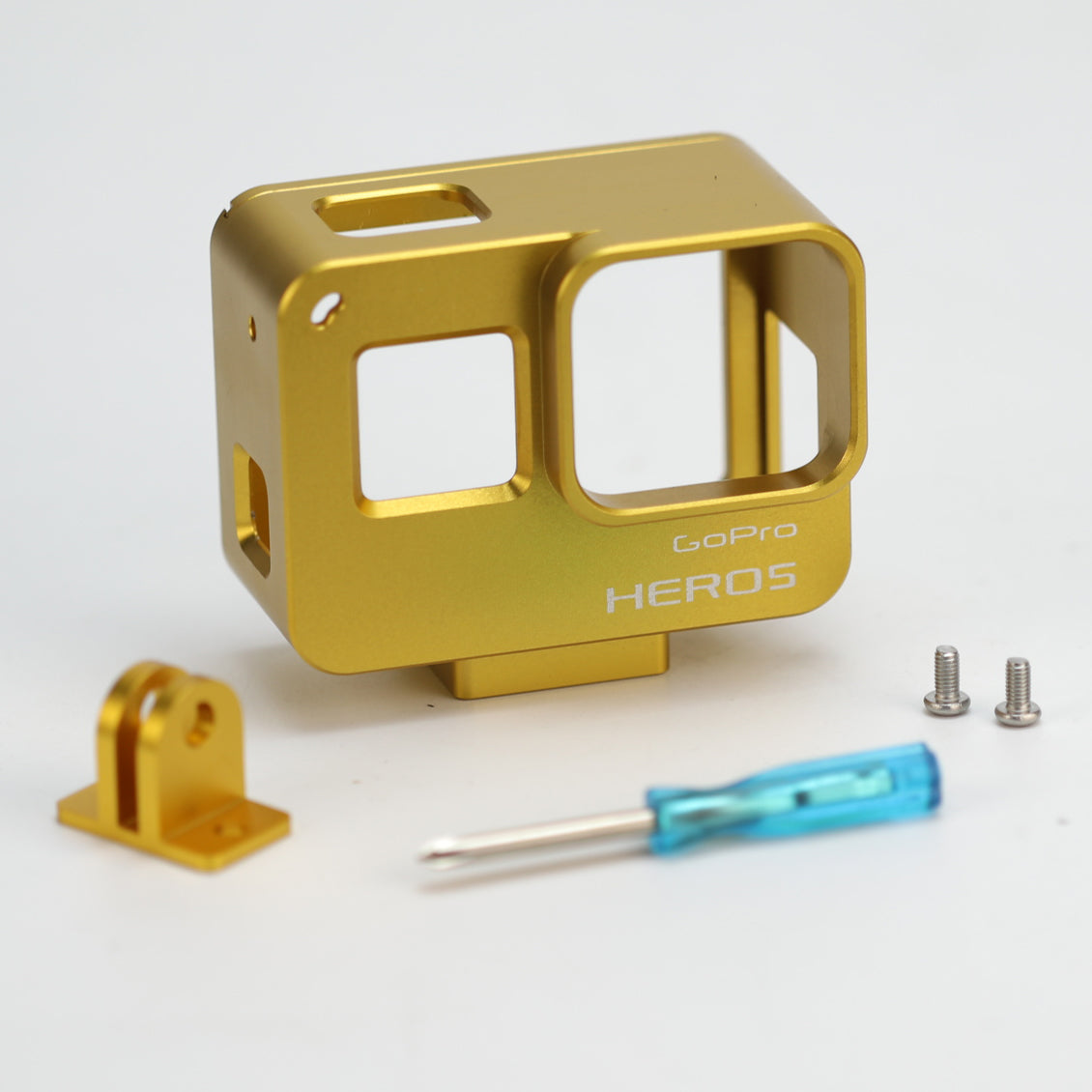 AT660 Aluminum Alloy Protective Casing for GoPro Hero 6 / Hero 5 Black - Gold