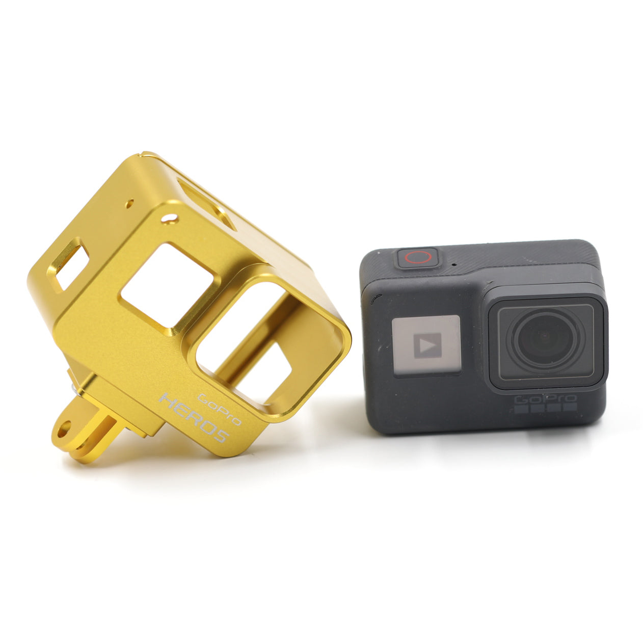 AT660 Aluminum Alloy Protective Casing for GoPro Hero 6 / Hero 5 Black - Gold