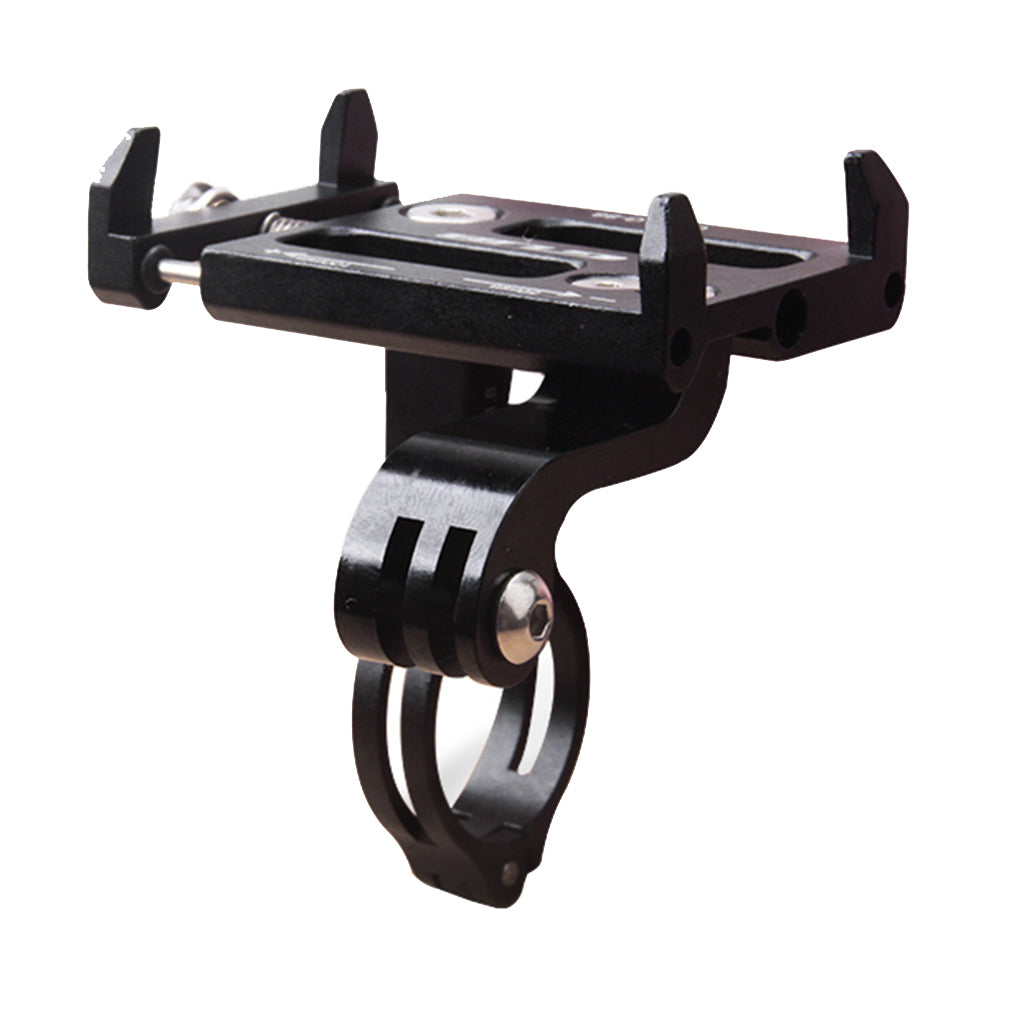 AT758 GUB-88 Universal Bike Handlebar Holder Mount Aluminum Alloy Phone Holder Stand for Smartphones Gopro Action Camera - Black