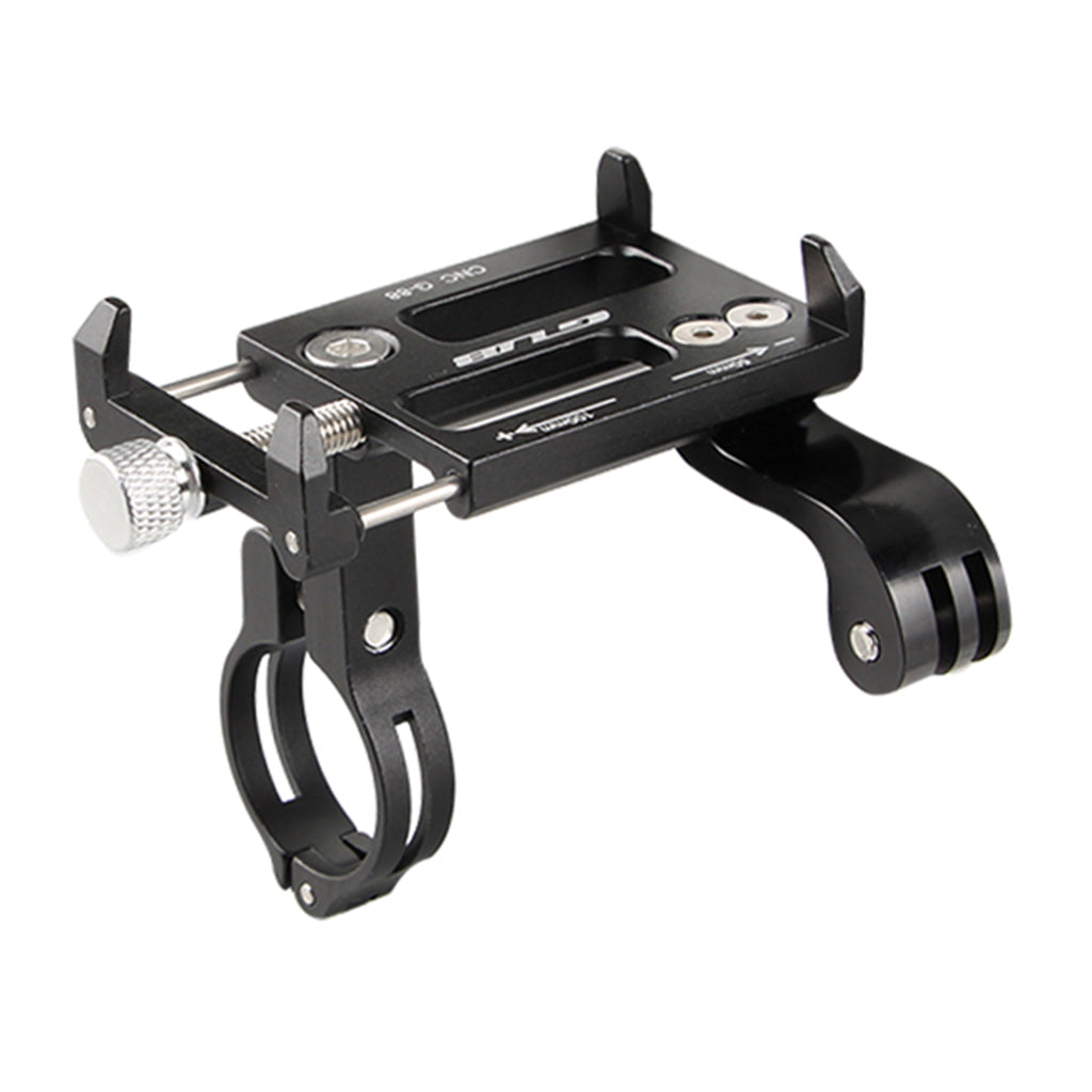 AT758 GUB-88 Universal Bike Handlebar Holder Mount Aluminum Alloy Phone Holder Stand for Smartphones Gopro Action Camera - Black