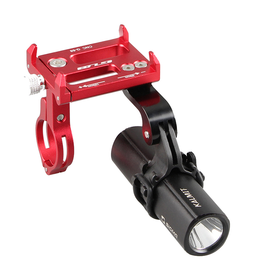 AT758 GUB-88 Universal Bike Handlebar Mount Aluminum Alloy Phone Holder Stand for Smartphones Gopro Action Camera - Red