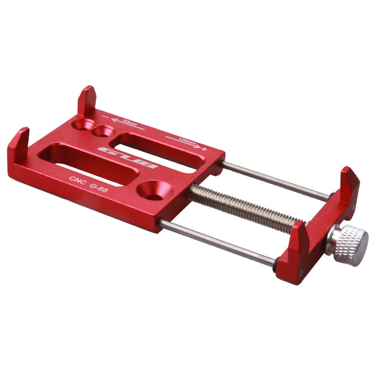 AT758 GUB-88 Universal Bike Handlebar Mount Aluminum Alloy Phone Holder Stand for Smartphones Gopro Action Camera - Red