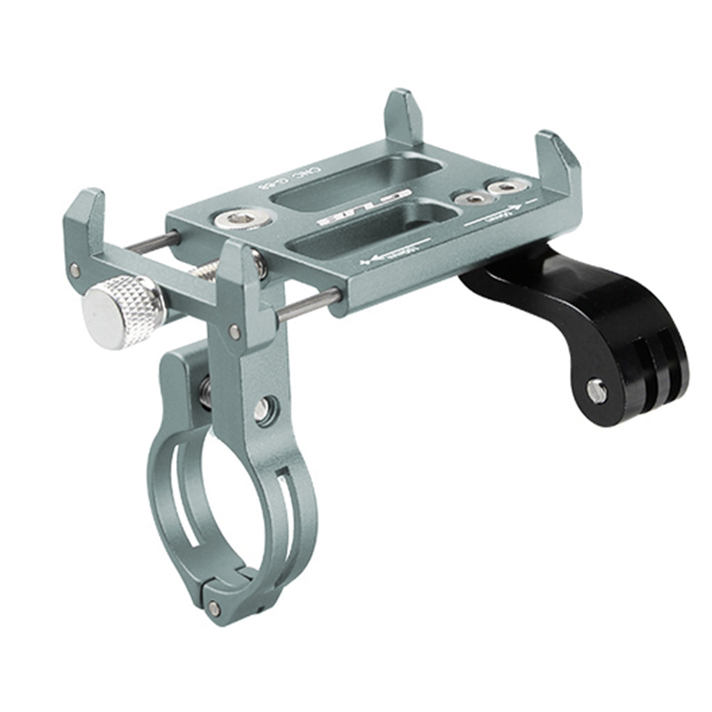 AT758 GUB-88 Universal Bike Handlebar Holder Aluminum Alloy Phone Holder Stand for Smartphones Gopro Action Camera - Silver