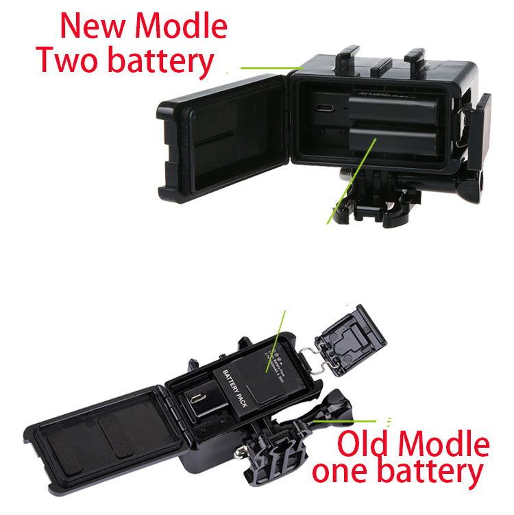 AT682 Waterproof LED Diving Light Fill Spot Lamp with Dual Battery for GoPro Hero6/5/4/4 Session/3+/3/2/1 etc.