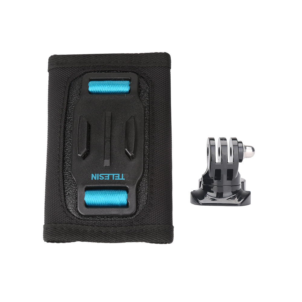TELESIN Quick Release Strap Backpack Camera Mount + Rotary Swivel Adapter + J-Hook Mount for GoPro, SJCMA, Xiaomi Yi