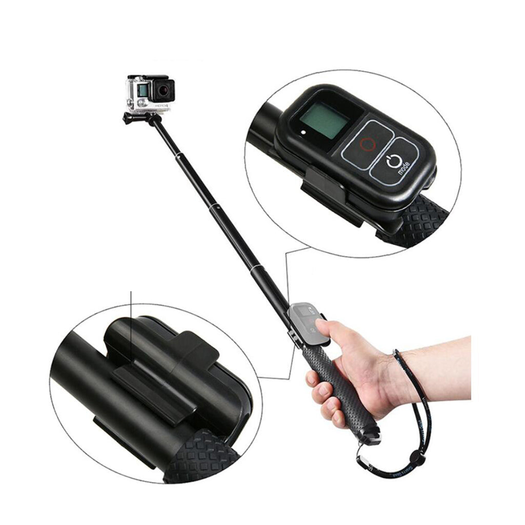 36inch Hand Grip Extendable Handheld Monopod Pole Selfie Stick for GoPro Hero 6/5/4/3+/3/2/1 and GoPro Session, SJCAM SJ4000 SJ5000 Xiaomi Yi Action Camera
