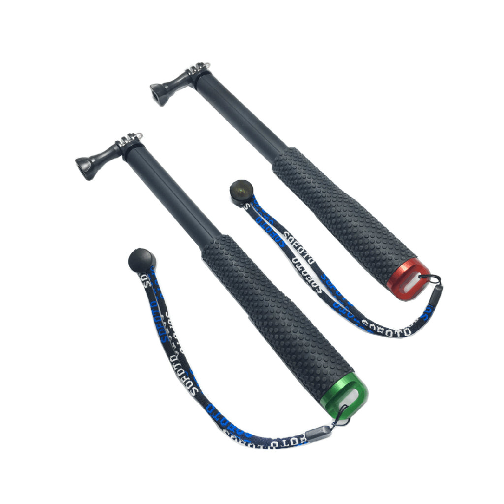 AT577-1B 36inch Selfie Stick Hand Grip Extendable Monopod Adjustable Pole Waterproof Handle for GoPro Action Camera - Red