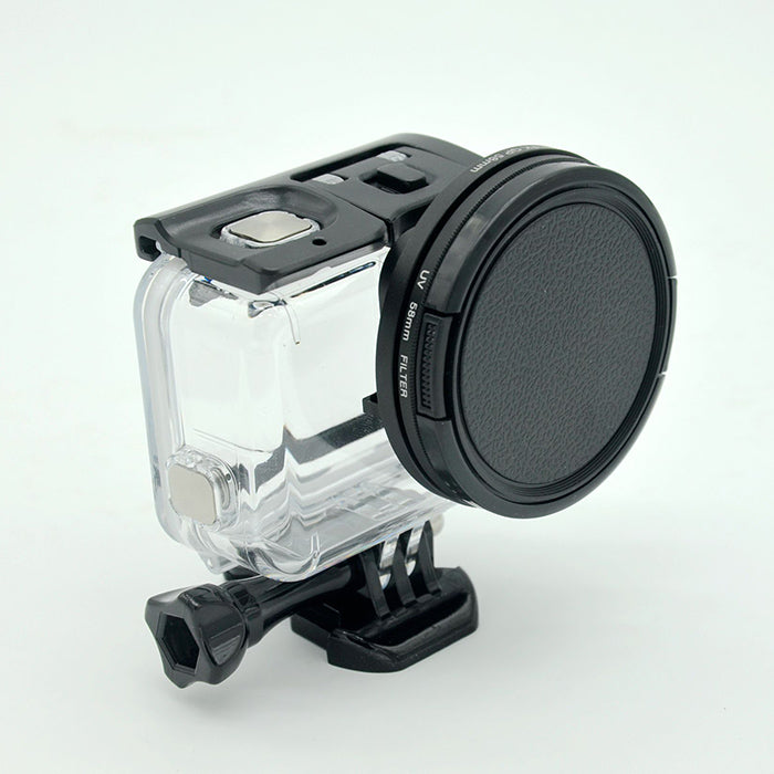 AT663 58mm UV Filter with Lens Cap and Adapter for GoPro Hero 5 / Hero 6 Waterproof Housing Case
