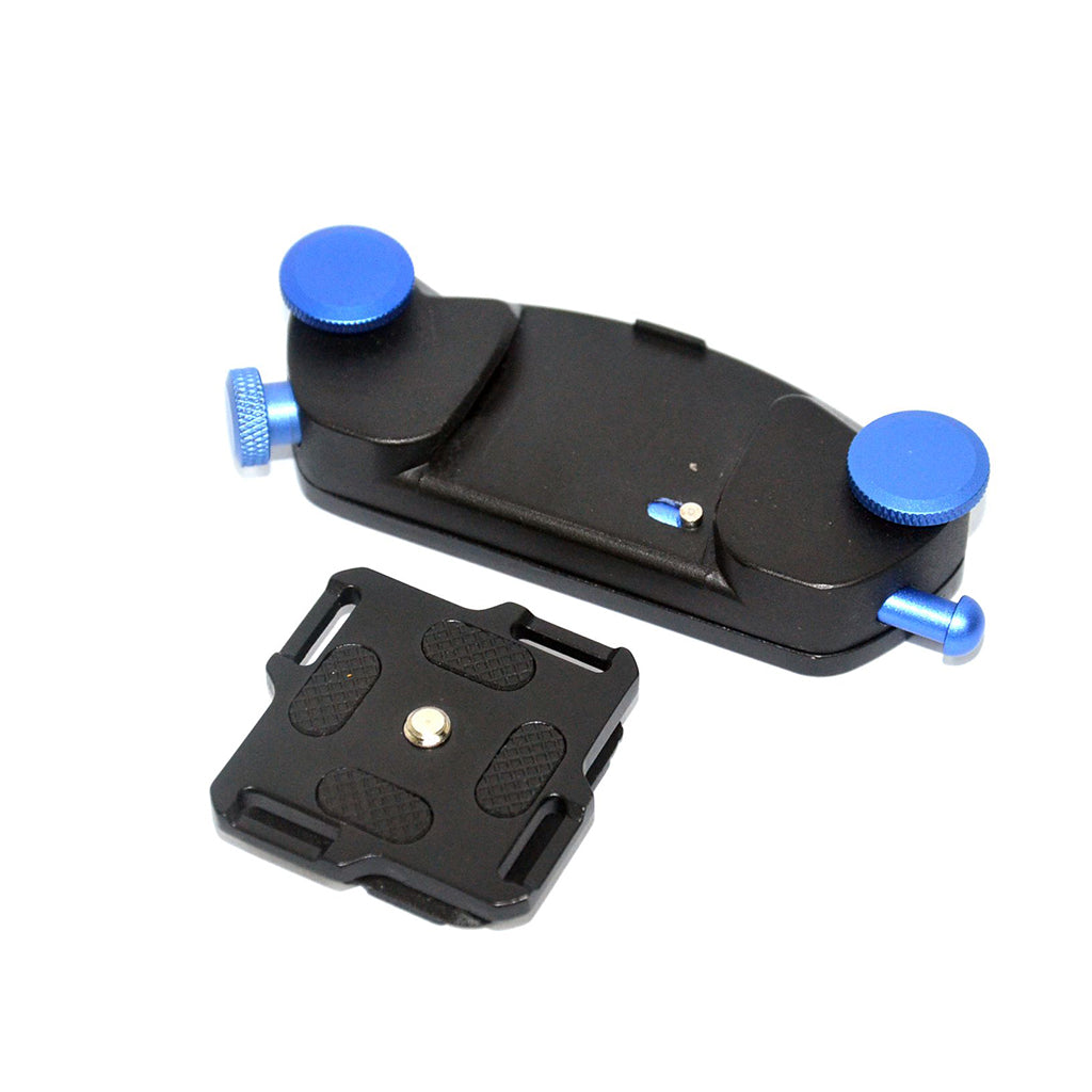 AT781 Metal Backpack Clip Mount for GoPro, SJCAM, Xiaomi Yi, SLR Cameras - Blue