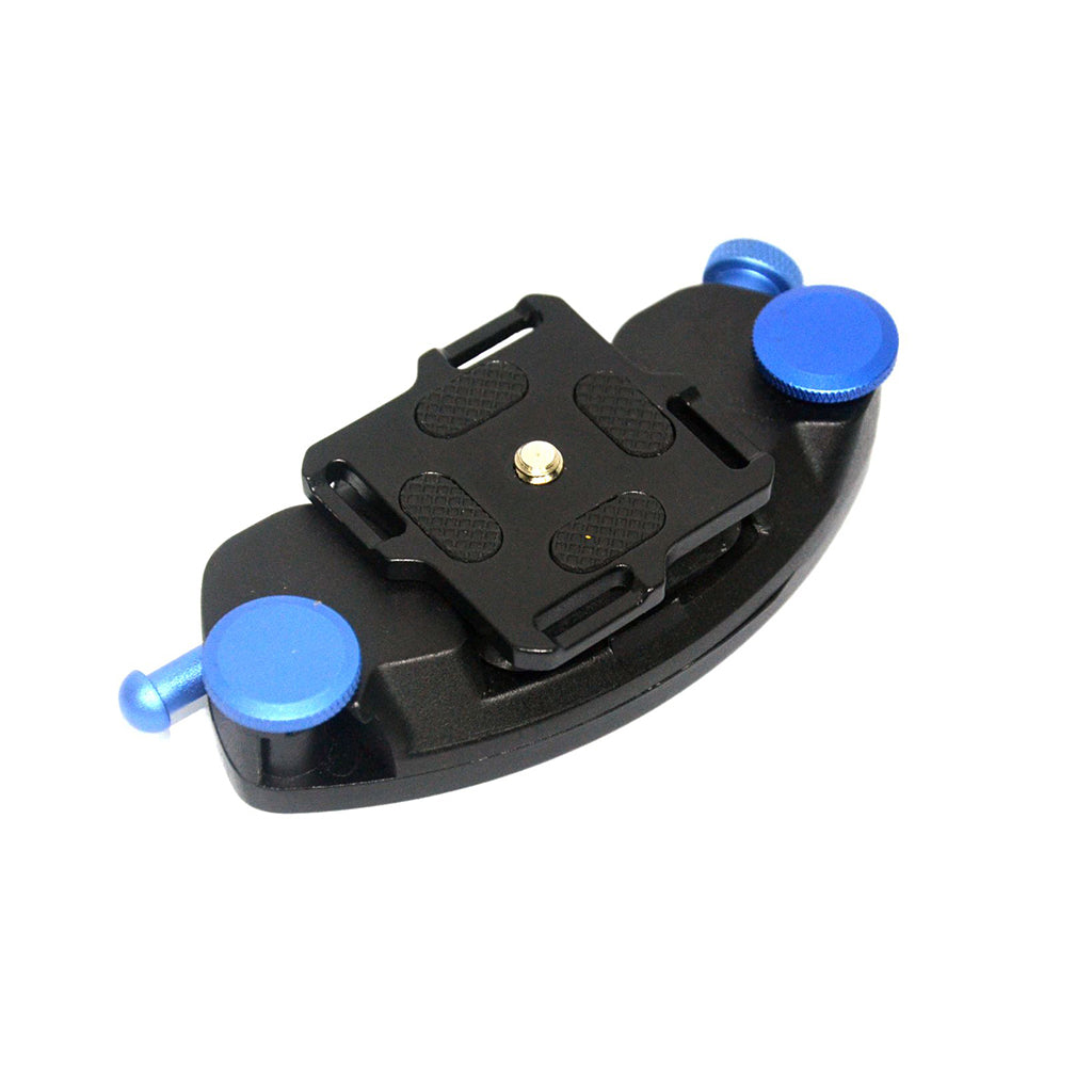 AT781 Metal Backpack Clip Mount for GoPro, SJCAM, Xiaomi Yi, SLR Cameras - Blue