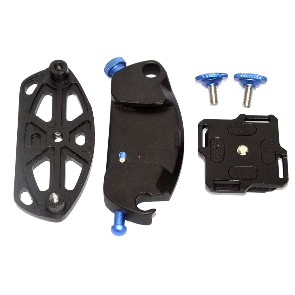 AT781 Metal Backpack Clip Mount for GoPro, SJCAM, Xiaomi Yi, SLR Cameras - Blue