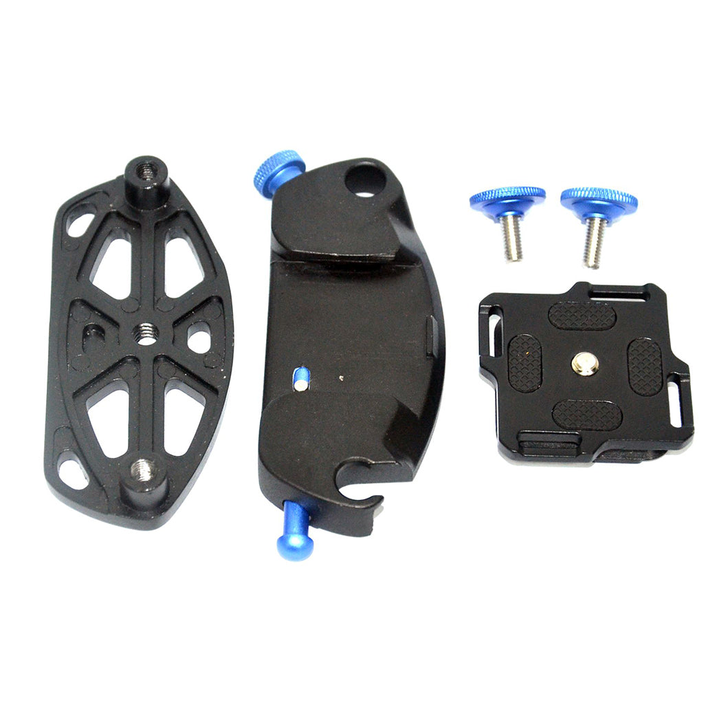 AT781 Metal Backpack Clip Mount for GoPro, SJCAM, Xiaomi Yi, SLR Cameras - Blue