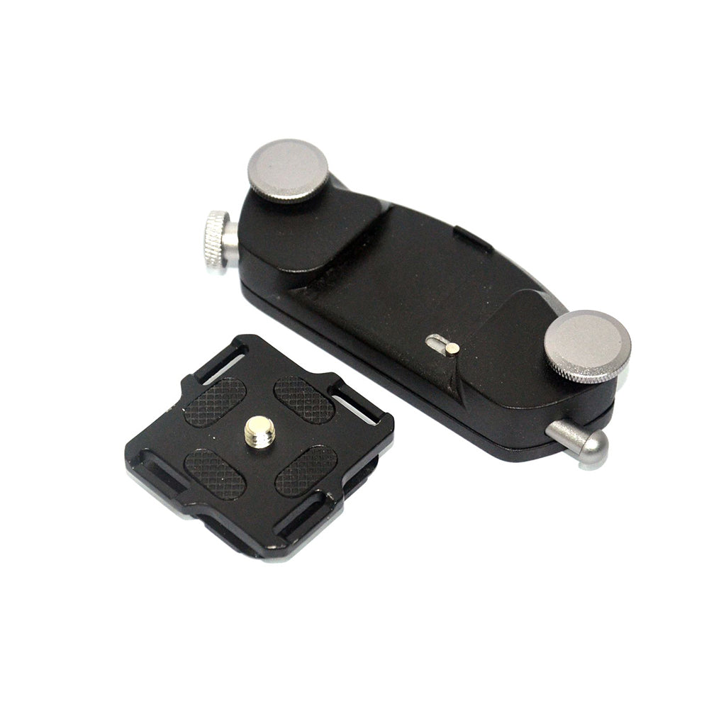 AT781 Metal Backpack Clamp Mount for GoPro, SJCAM, Xiaomi Yi, SLR Cameras - Silver