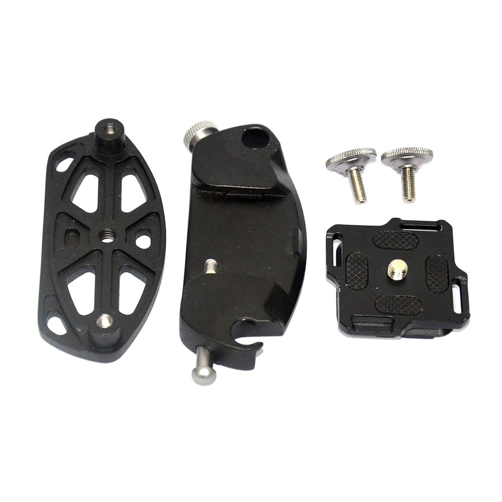 AT781 Metal Backpack Clamp Mount for GoPro, SJCAM, Xiaomi Yi, SLR Cameras - Silver