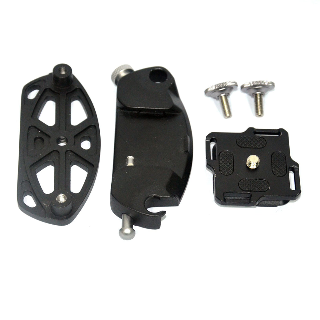 AT781 Metal Backpack Clamp Mount for GoPro, SJCAM, Xiaomi Yi, SLR Cameras - Silver