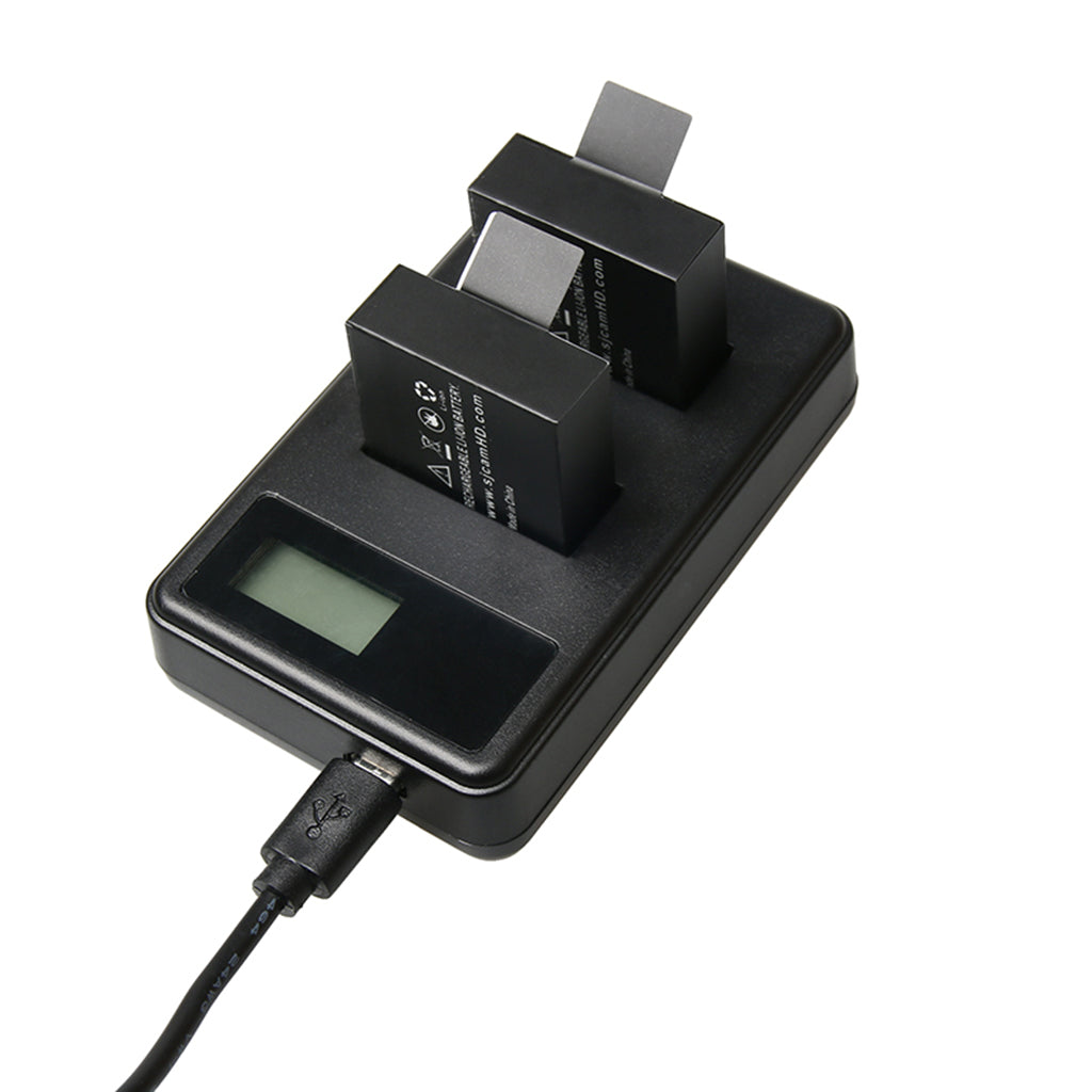 SJ78 Dual Slots Battery Charger with LCD Screen Display for SJ4000 Camera