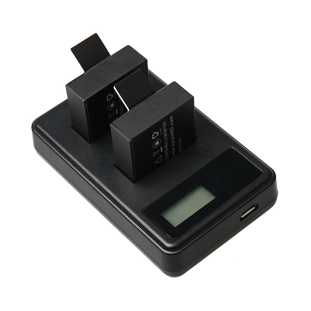 SJ78 Dual Slots Battery Charger with LCD Screen Display for SJ4000 Camera