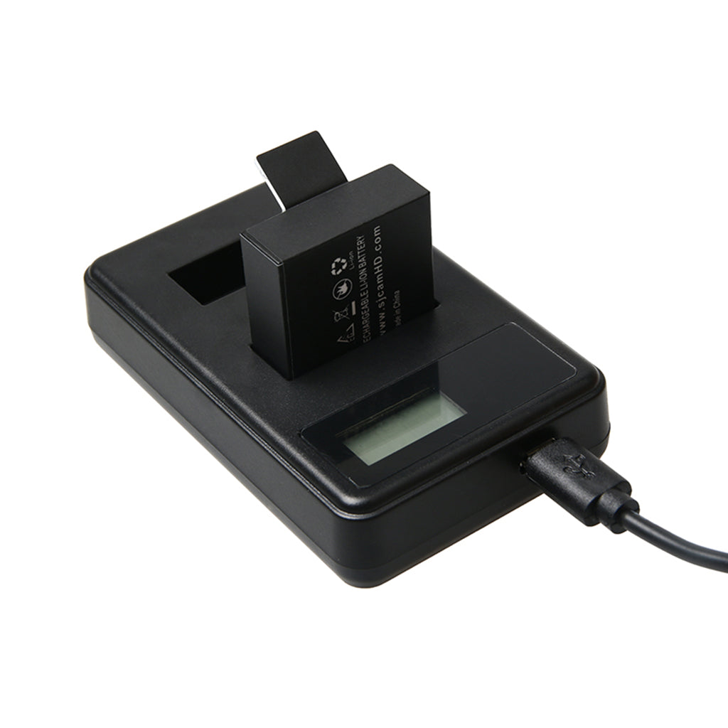 SJ78 Dual Slots Battery Charger with LCD Screen Display for SJ4000 Camera