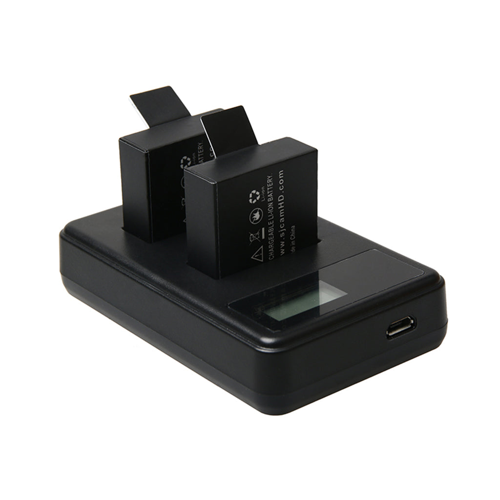 SJ78 Dual Slots Battery Charger with LCD Screen Display for SJ4000 Camera