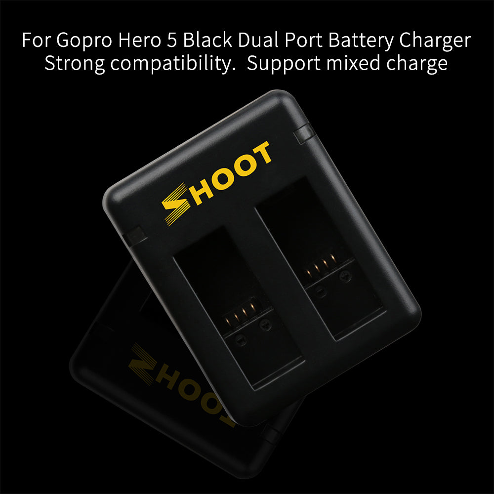 Shoot XTGP374 2-Pack Rechargeable Batteries + 2-Port USB Charger for GoPro Hero 5/6