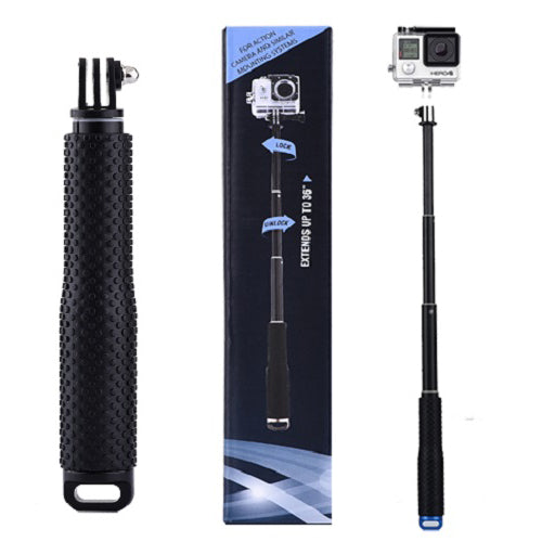 LDX-806 50cm Hand Grip Extendable Monopod Adjustable Pole Handle for Action Camera - Black