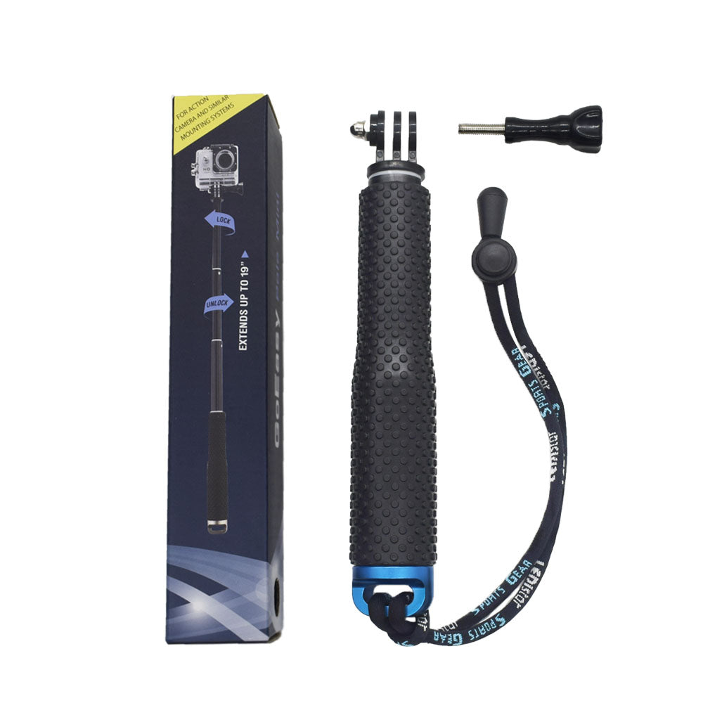 LDX-806 Adjustable Pole 50cm Hand Grip Extendable Monopod Handle for Action Camera - Blue