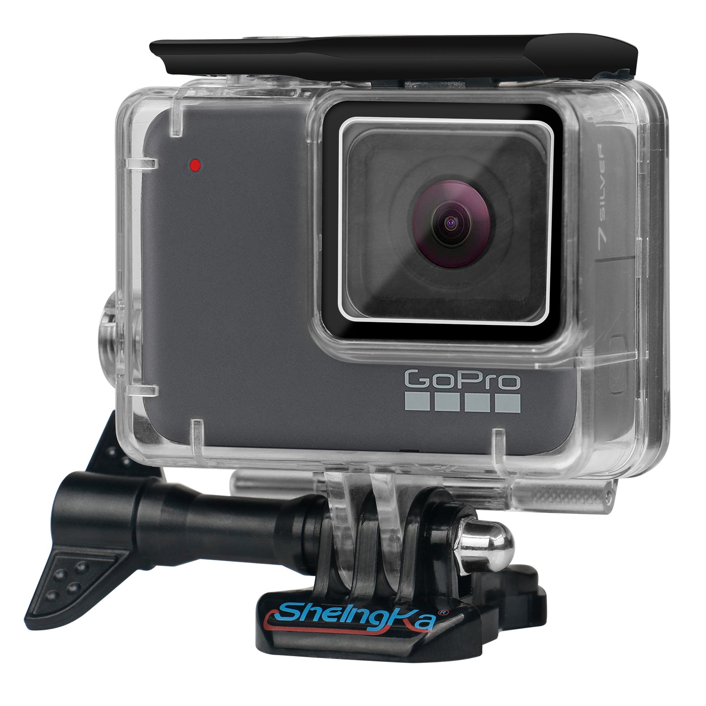 SHELNGKA FLW283 for GoPro Hero 7 Silver / White 40m Waterproof Housing Cover - Black